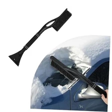 24 Inch Car Snow Scraper and Brush, Detachable Scratch Free Ice Scraper Black