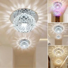 Modern Crystal LED Ceiling Light Fixture Aisle/Hallway Pendant Lamp Chandelier