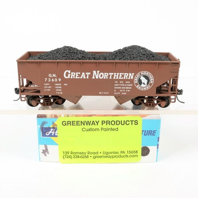 #ad #ad Athearn HO Scale Great Northern GN 34#x27; Open Hopper Greenway Custom Painted $24.99