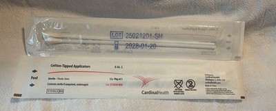 Cardinal Health Sterile Cotton Tipped Applicators 6  300 Packs 600 Swabs 1-2028