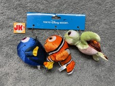 NUEVO Juego de llaveros de felpa Tokyo Disney Resort Finding Nemo Dory Squirt TDR