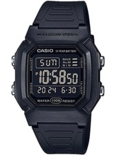 Orologio CASIO W-800H-1B Silicone Nero Chrono Alarm Dual Time Sub 100mt Vintage