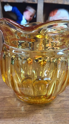 Vintage Imperial Glass Old Williamsburg Yellow 48 Oz 5.5 In Pitcher - Picture 3 of 7