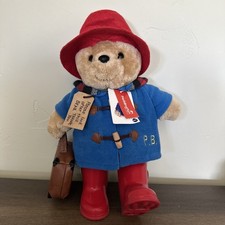 Paddington Bear NWT Rainbow Designs Plush Doll 15 Inches Tall Suitcase Boots Hat