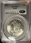 1921 $1 CACG MS 64 CAC Morgan Silver Dollar