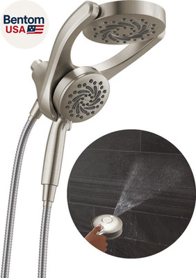 5-Setting Hydrorain 2-In-1 Dual Shower Head with Proclean Spray, Brushed Nickel