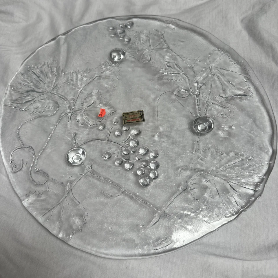 "Joska Kristall rustikal" Kuchenplatte / Tortenplatte Øca.35cm Echte Handarbeit