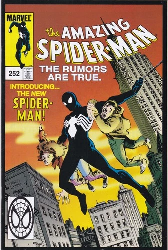 AMAZING SPIDER-MAN #252 V/FINE+ 2000 Marvel Toy-Biz Reprint 1st App BLACK SUIT