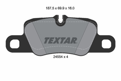 TEXTAR 2455402 Bremsbelagsatz, Scheibenbremse für PORSCHE