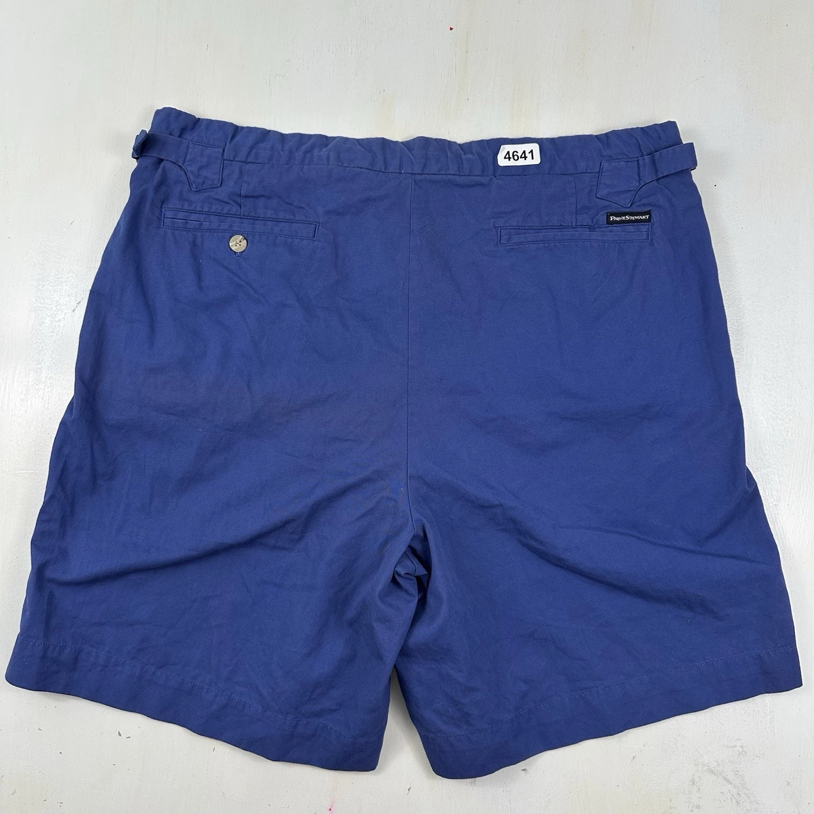 VTG Payne Stewart Pleated Shorts Actual 39 x 9 Royal Blue Side Tabs Golf Preppy