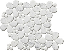 Elegant Marble Mosaic Tiles - 5 Sheets for Kitchen  Bathroom, 1.02 Sq.Ft