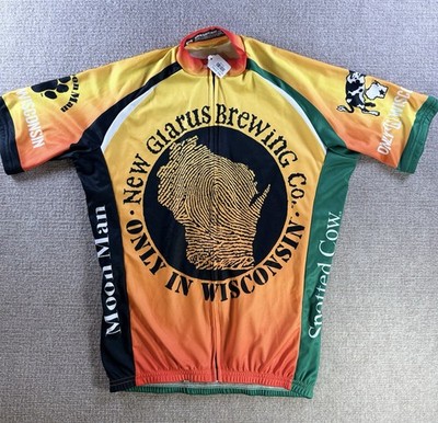 NEW GLARUS BREWING CO - Mens Small Spotted Cow Moon Man Cycling Jersey