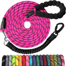 Long Dog Leash 100 FT: Heavy Duty Rope Leashes for Dogs Training with Swivel Loc