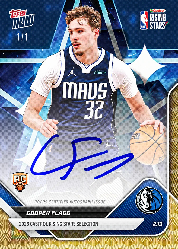 2026 Rising Stars Set NBA Topps NOW 21 Card Base Set Cooper Flagg