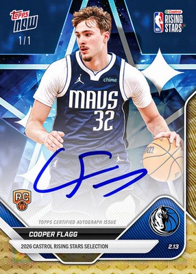 NBAタイラーヒーロー　RC 直筆サイン入りトレカ カード 2026 Rising Stars Set NBA Topps NOW 21 Card Base Set Cooper Flagg