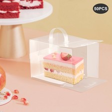 50 Pieces Of Transparent Cake Boxes 3 Inches 11 tear-resistant, Wear-resistant