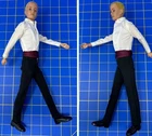 1960 MATTEL KEN DOLL Blonde Flocked Hair Partial Tuxedo Outfit Pats Pend Japan