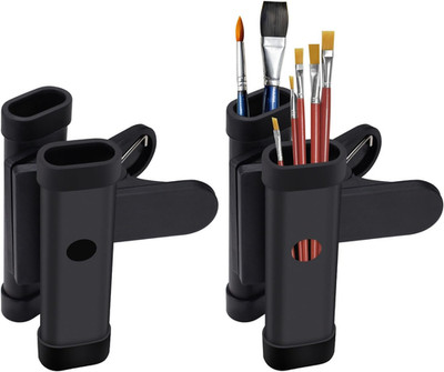 2 Pack Paint Brush Clip, Easel Watercolor Art Paint Brush Holder Organizer and S