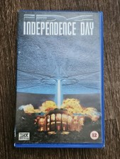 Independence Day VHS Blue Box Will Smith Bill Pullman Jeff Goldblum (Untested)