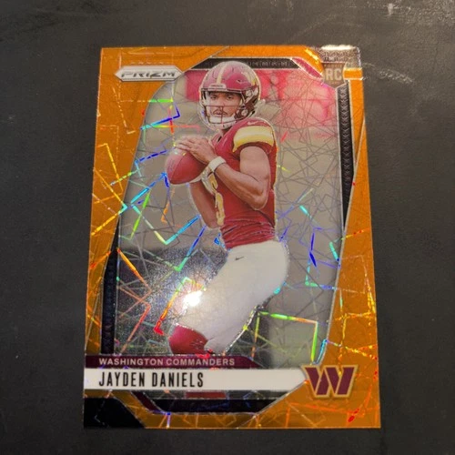 JAYDEN DANIELS Rookie 2024 Prizm #347 Orange Lazer Prizm RC Commanders