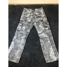 Fashion Nova Cargo Pants Womens 7 Grey Distressed Camo Utility Trousers