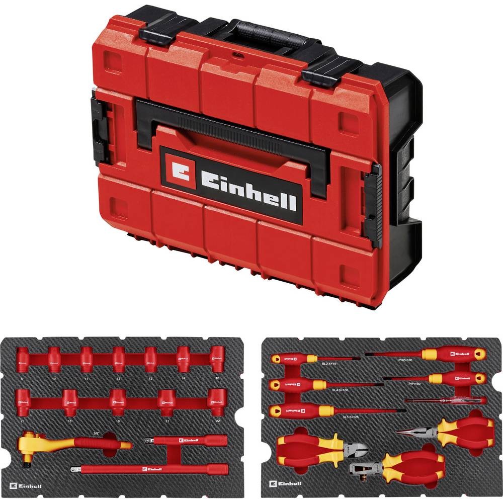 Coffret outils Einhell E-Case en chrome-vanadium haute résistance