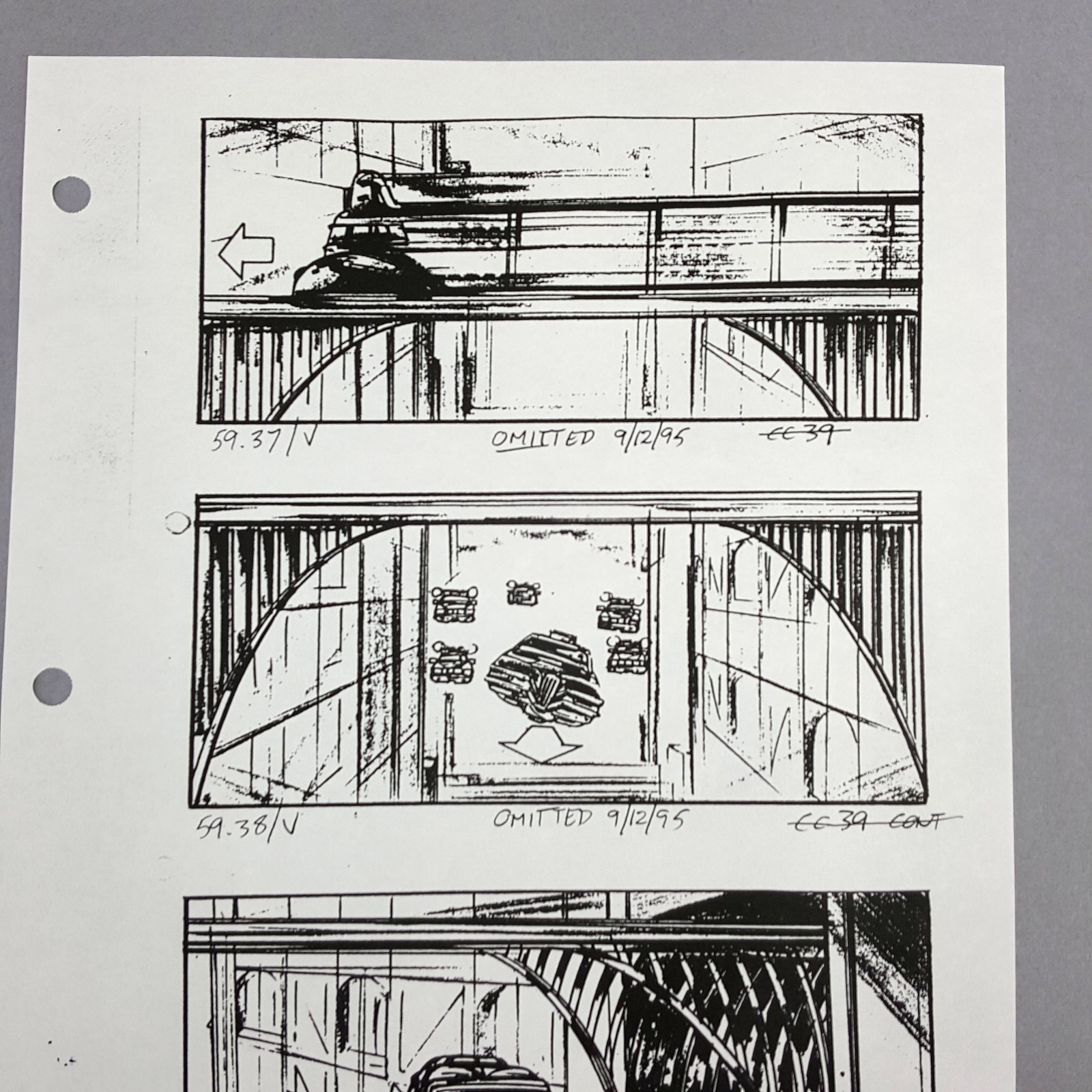 Image 4 of The Fifth Element - Production Used Storyboard, Cab Chase 59.38-39 , COA