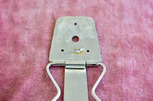 Vintage 1965 Gibson ES-175 ES-175d Chrome Zig-Zag Tailpiece Complete 1966 1967 - Picture 4 of 5