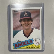 Topps baseball 1985 Bob Boone #348 Los Angeles Angels MLB Base Set Card