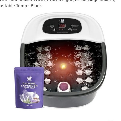 CANGO Foot Bath Spa Massager MM-20M-2 with Heat, Bubbles, Vibration, Infrared