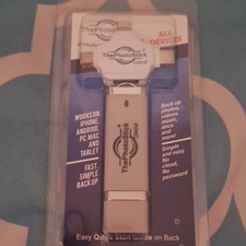 ThePhotoStick Omni White USB Flash Drive Fast Backup for iPhone Android PC Mac