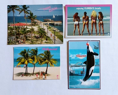 4 Postkarten Ansichtskarten Florida Miami Everglades USA Ansichtskarte