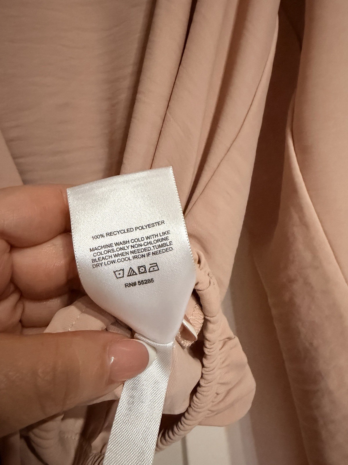 Express Blush Pink Wrap Front Collared Blouse XL … - image 3