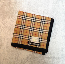 Burberrys Vintage Handkerchief Nova Check Archive Beige Plaid Cotton NWT Japan