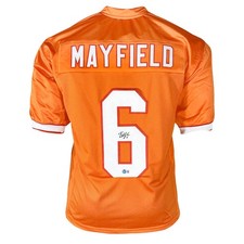 Baker Mayfield Signed Tampa Bay Alternate Orange Football Jersey (Beckett)