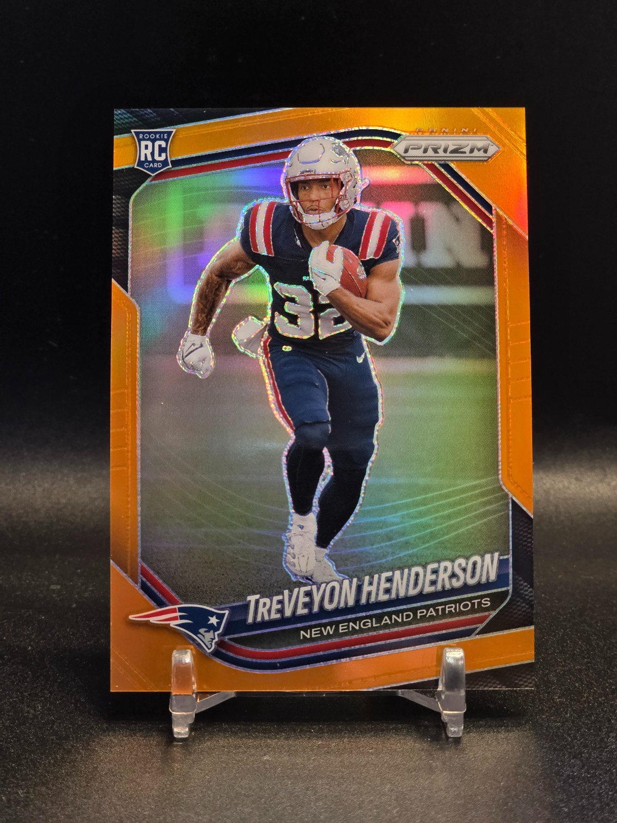 TreVeyon Henderson 2025 Panini Prizm #343 Orange Rookie RC /249