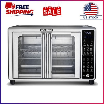 Gourmia French Door 6-Slice Digital Toaster Oven Air Fryer, 19 One-Touch Presets