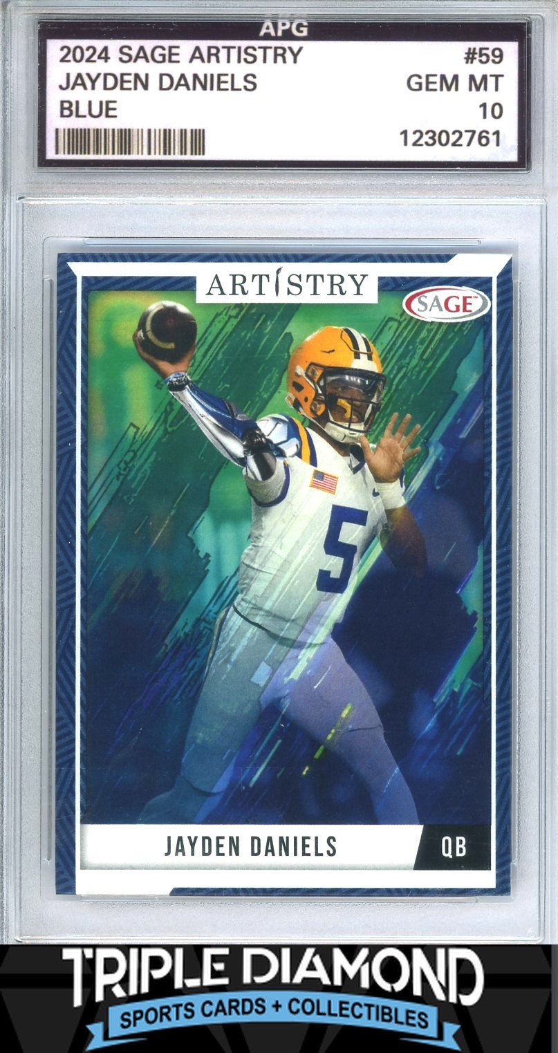 Jayden Daniels Sage Artistry #59 Dark Blue