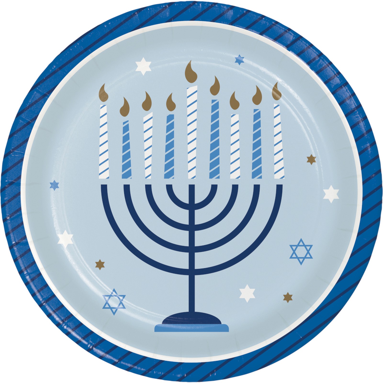 Hanukkah Party Plates Happy Hanukkah Celebration Dessert Buffet 18cm Paper Plate