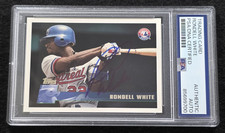 1996 RONDELL WHITE Signed Topps Baseball Card-EXPOS-CHICAGO CUBS-PSA