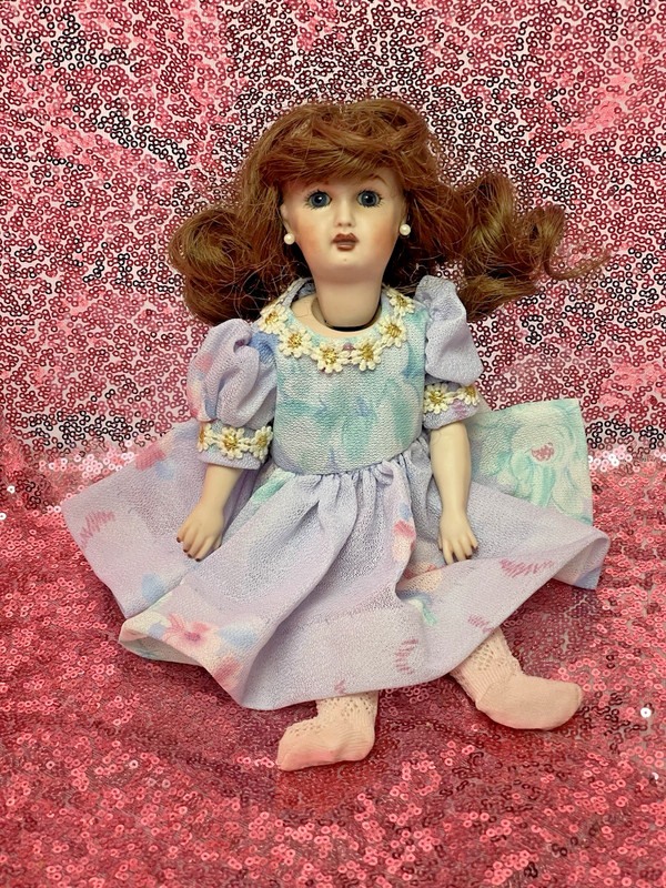 Porcelain Girl Doll Reproduction 10" Tall
