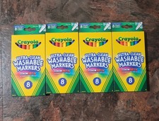 4 NEW Packs of Crayola Fine Line Washable Markers 8 Per Pkg Classic Colors