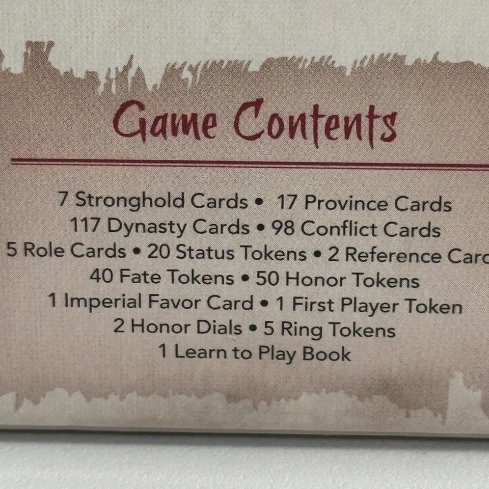 Legend of the Five Rings The Card Game Fantasy Flight LCG New Sealed 2 Players - Image 3 of 4