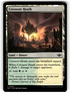 Creosote Heath 255 Land Outlaws of Thunder Junction Magic: The Gathering NM