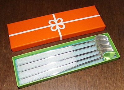 5 Vintage Italian Maestri Silverplate Cocktail Heart Spoon Sipping Straw Swizzle