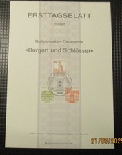 Ersttagsblatt - Berlin 7/1982 - Burgen und Schl&ouml;sser - Mi- Nr.: 673, 674 A, 677