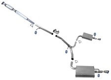 Catalytic Converter Pipe Dual Exhaust Mufflers Fits Ford Explorer 2016-19 2.3L