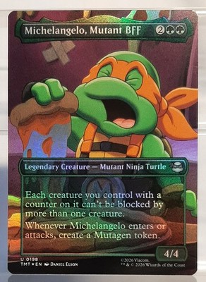 Michelangelo, Mutant BFF - Uc/Full Art/Foil - Teen. Mutant Ninja Turtles: Extras