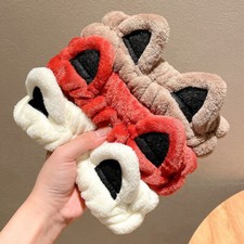 Soft Fleece Fluffy Elastic Headband Makeup Cosmetic Facial Shower Spa Hair Band 