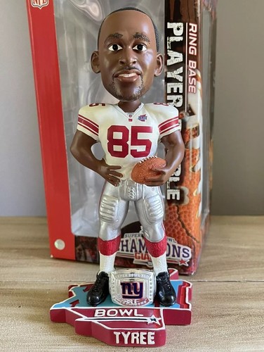 DAVID TYREE New York Giants XLII Super Bowl Champs Ring Base Bobblehead NIB! - Picture 2 of 2